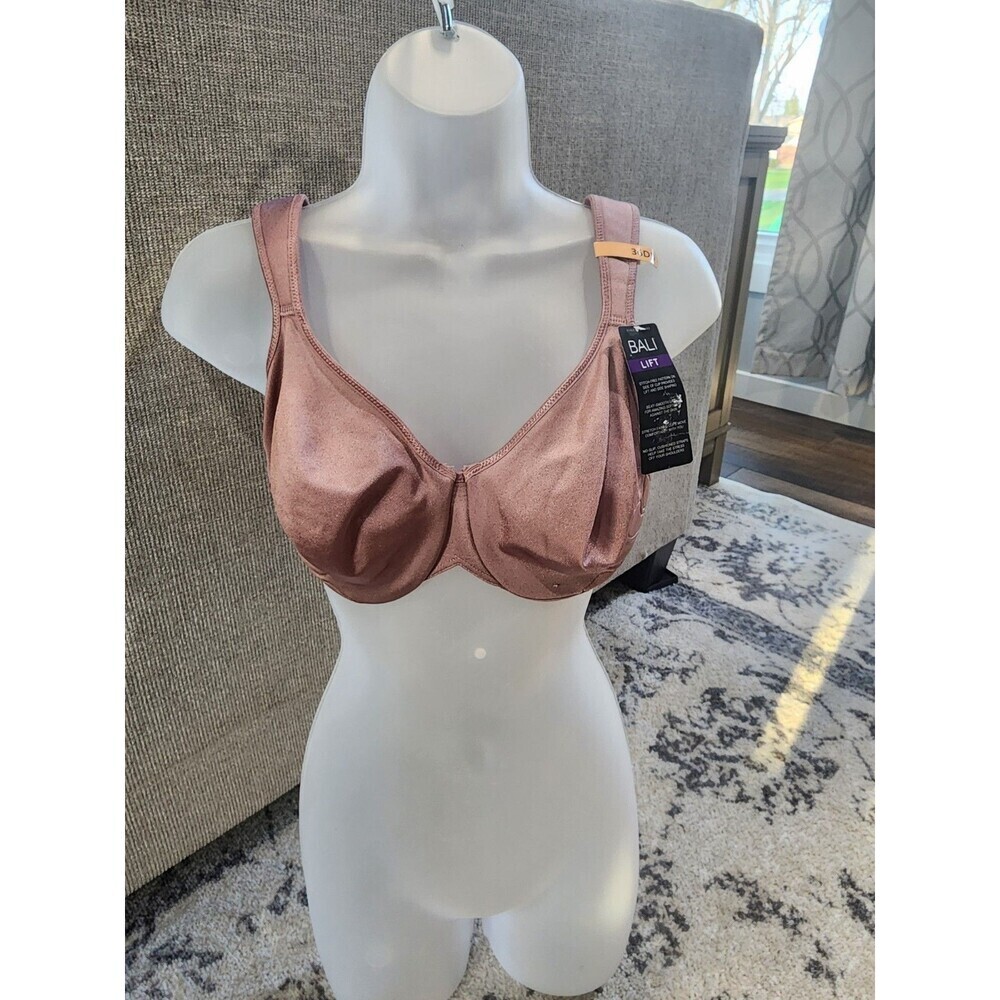 NEW Bali Lift Live It Up Dark Brown Underwire Bra Size 36DD Style DF3353
